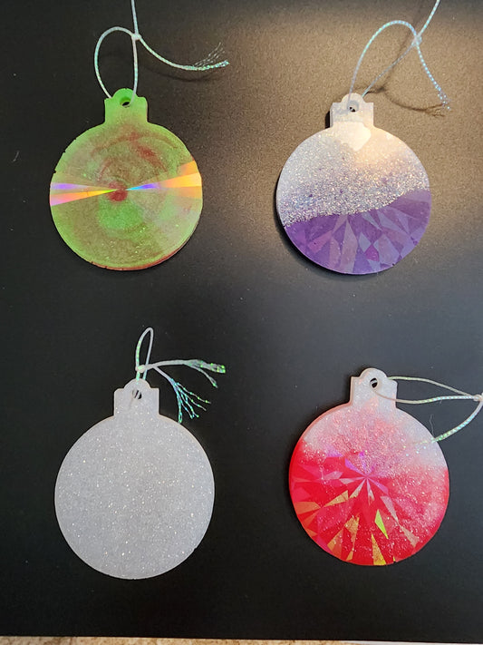 Holographic Christmas Ornaments